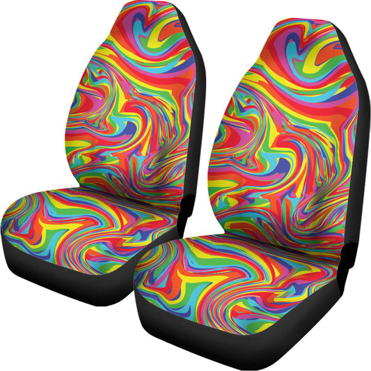 Rainbow Rave Print Universal Fit Car Seat Covers