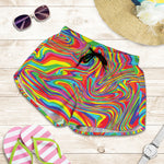 Rainbow Rave Print Women's Shorts