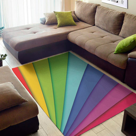 Rainbow Shades Print Area Rug