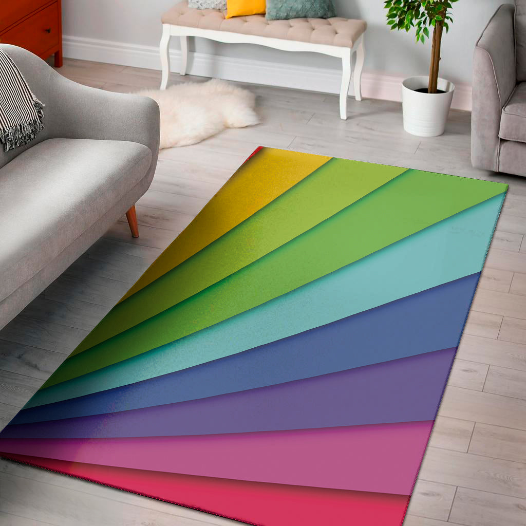 Rainbow Shades Print Area Rug