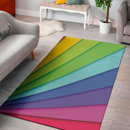 Rainbow Shades Print Area Rug