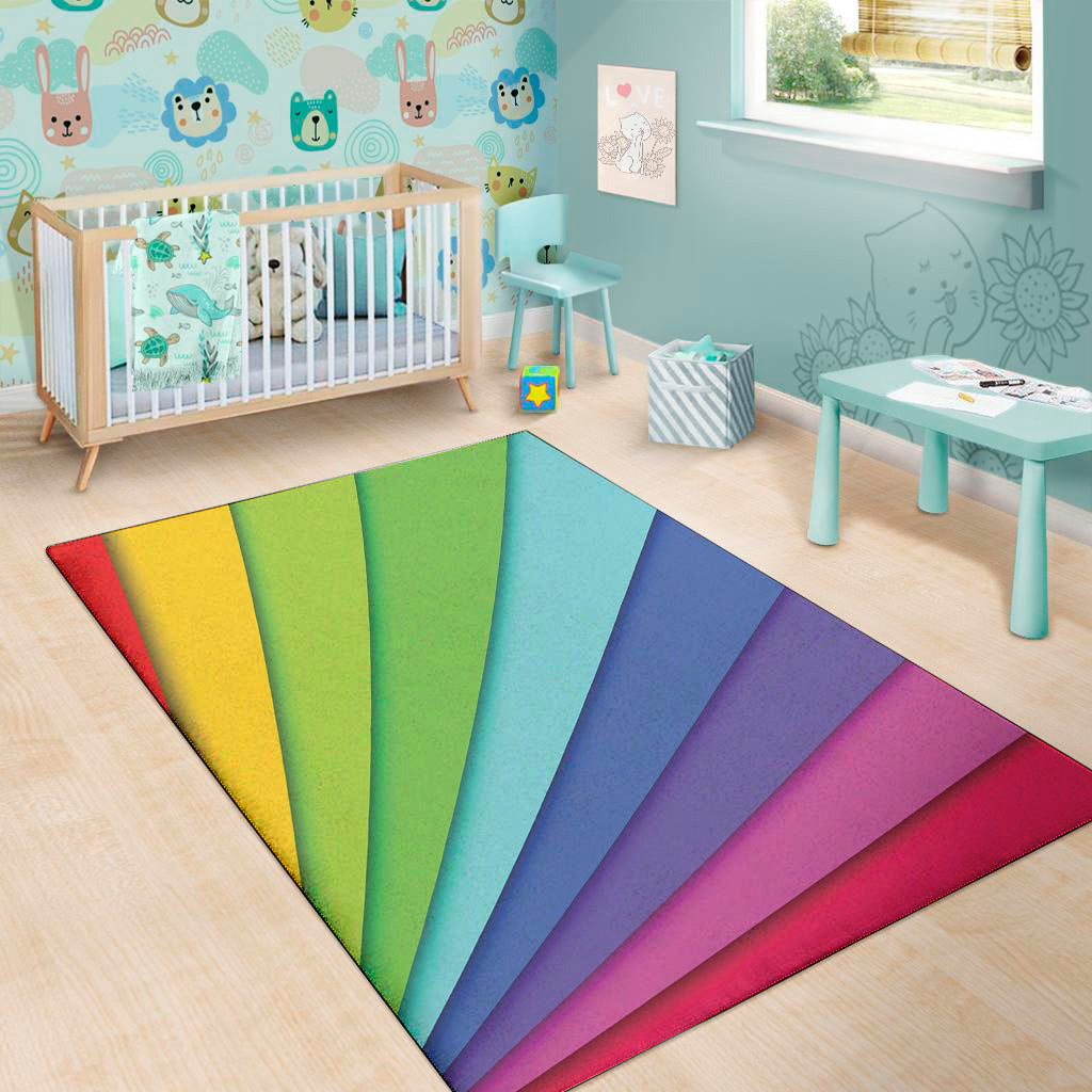 Rainbow Shades Print Area Rug