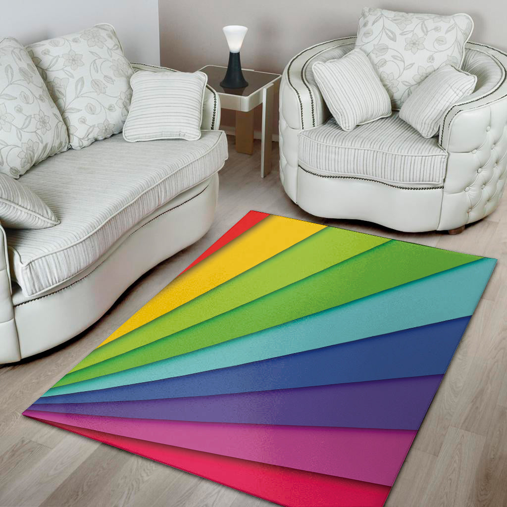 Rainbow Shades Print Area Rug