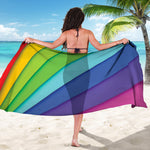 Rainbow Shades Print Beach Sarong Wrap