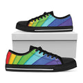 Rainbow Shades Print Black Low Top Sneakers