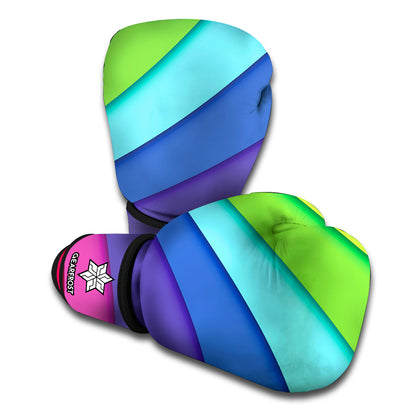 Rainbow Shades Print Boxing Gloves