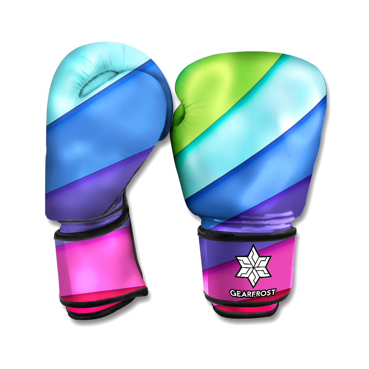 Rainbow Shades Print Boxing Gloves