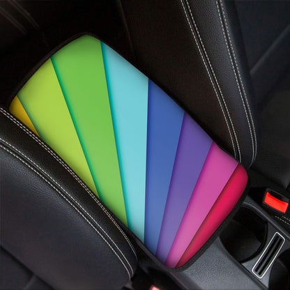Rainbow Shades Print Car Center Console Cover