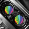 Rainbow Shades Print Car Coasters