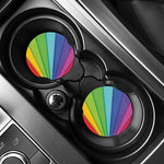 Rainbow Shades Print Car Coasters
