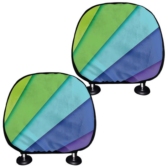 Rainbow Shades Print Car Headrest Covers