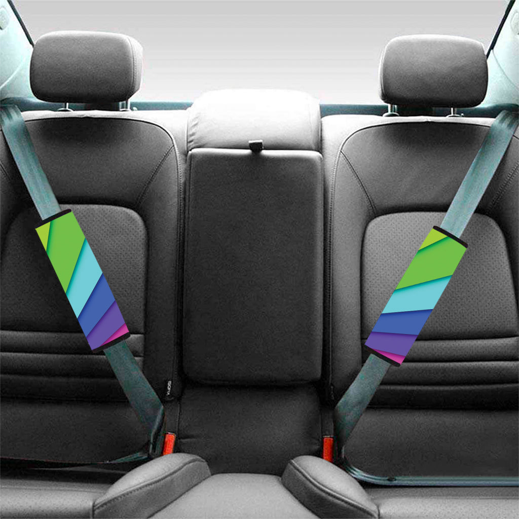 Rainbow Shades Print Car Seat Belt Covers
