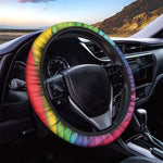 Rainbow Shades Print Car Steering Wheel Cover