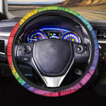 Rainbow Shades Print Car Steering Wheel Cover