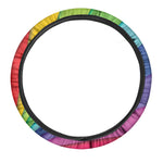 Rainbow Shades Print Car Steering Wheel Cover