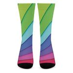 Rainbow Shades Print Crew Socks