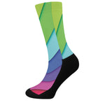 Rainbow Shades Print Crew Socks