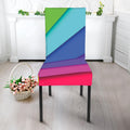 Rainbow Shades Print Dining Chair Slipcover