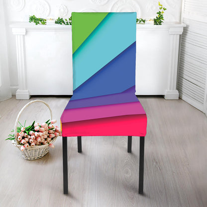 Rainbow Shades Print Dining Chair Slipcover