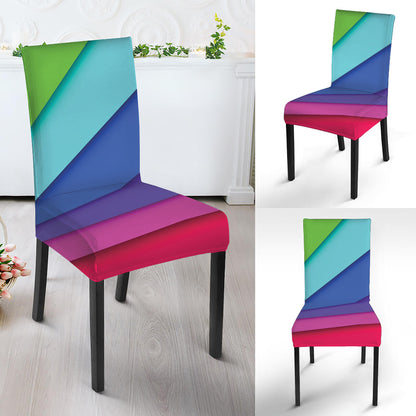 Rainbow Shades Print Dining Chair Slipcover