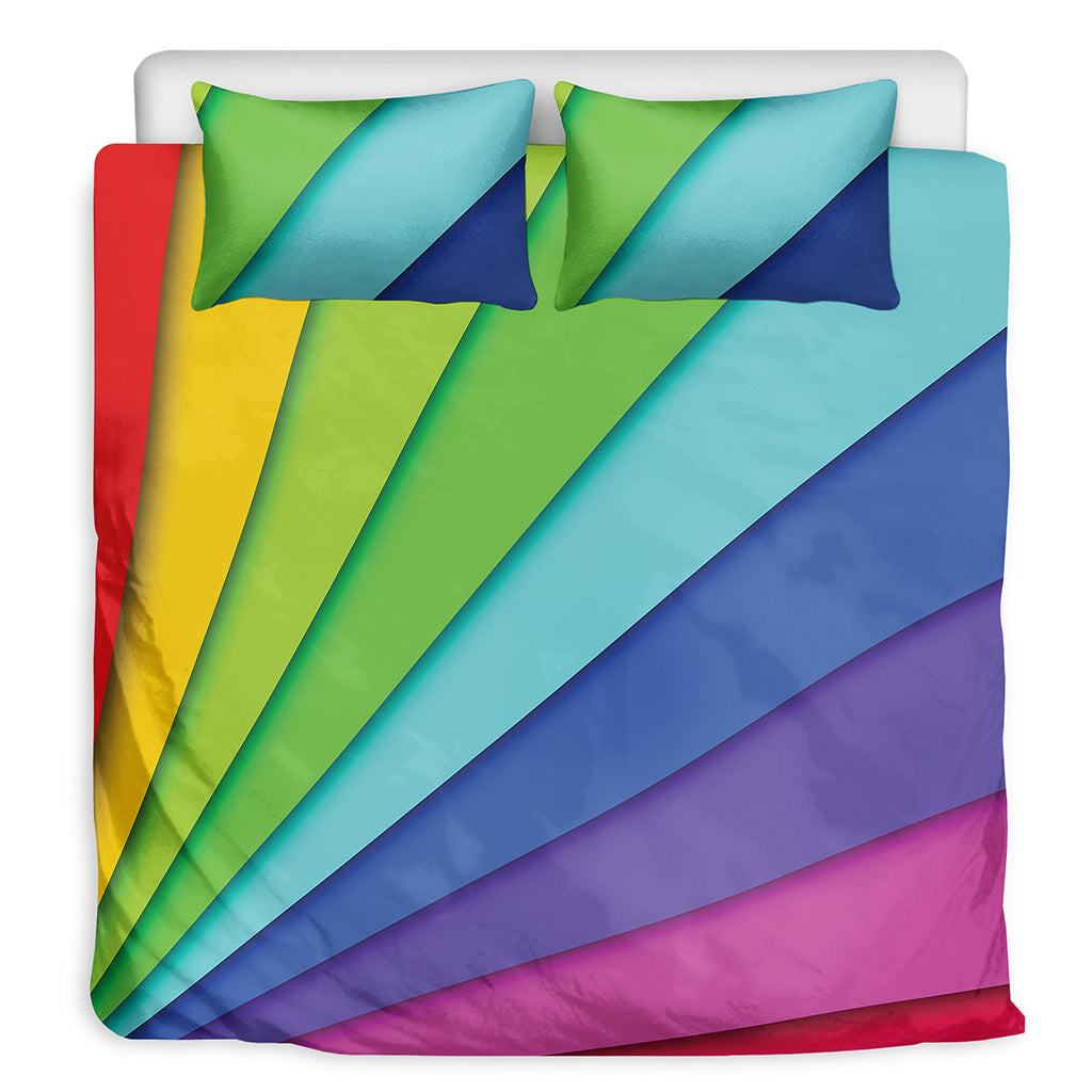 Rainbow Shades Print Duvet Cover Bedding Set
