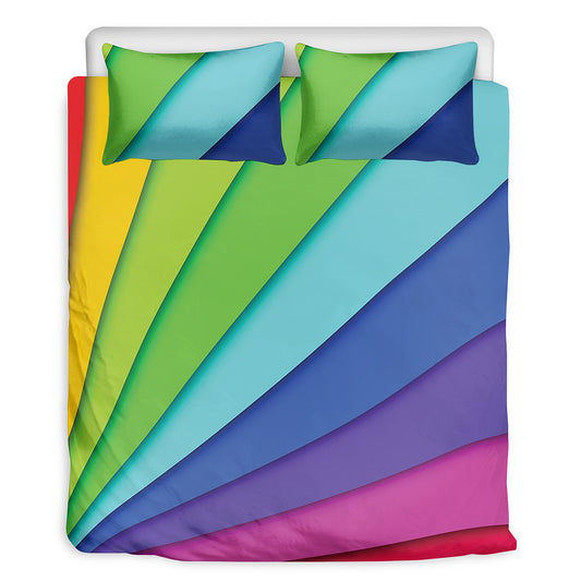 Rainbow Shades Print Duvet Cover Bedding Set