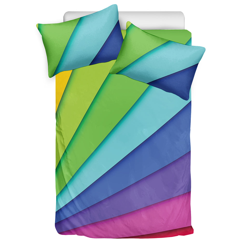 Rainbow Shades Print Duvet Cover Bedding Set