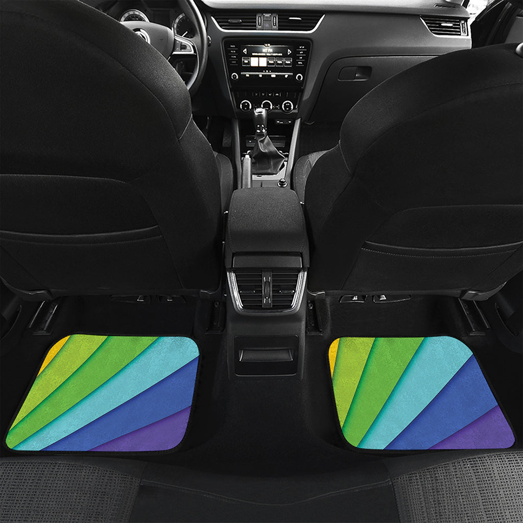 Rainbow Shades Print Front and Back Car Floor Mats