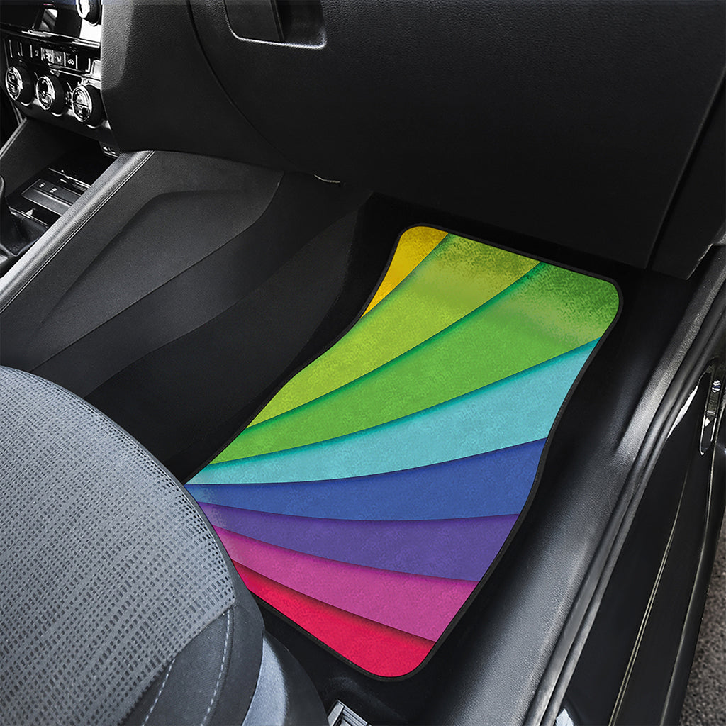 Rainbow Shades Print Front and Back Car Floor Mats