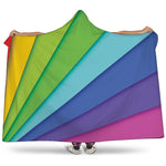 Rainbow Shades Print Hooded Blanket