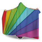 Rainbow Shades Print Hooded Blanket
