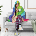 Rainbow Shades Print Hooded Blanket