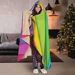 Rainbow Shades Print Hooded Blanket