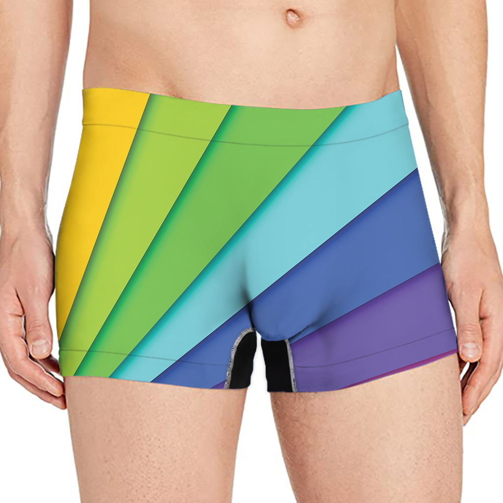 Rainbow Shades Print Men's Boxer Briefs