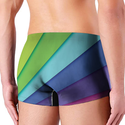 Rainbow Shades Print Men's Boxer Briefs