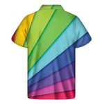 Rainbow Shades Print Men's Short Sleeve Shirt