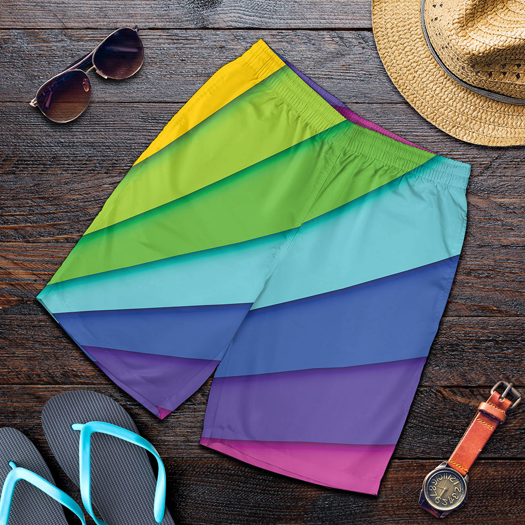 Rainbow Shades Print Men's Shorts