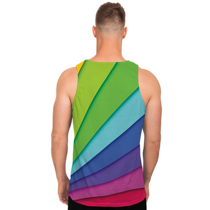 Rainbow Shades Print Men's Tank Top
