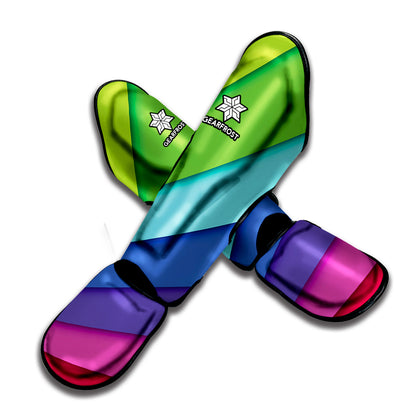 Rainbow Shades Print Muay Thai Shin Guard