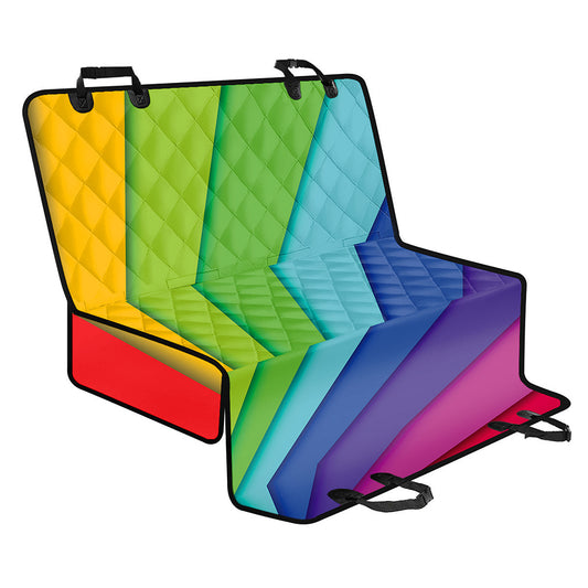 Rainbow Shades Print Pet Car Back Seat Cover