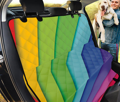 Rainbow Shades Print Pet Car Back Seat Cover