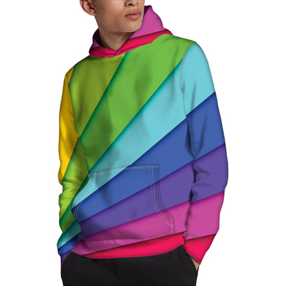 Rainbow Shades Print Pullover Hoodie