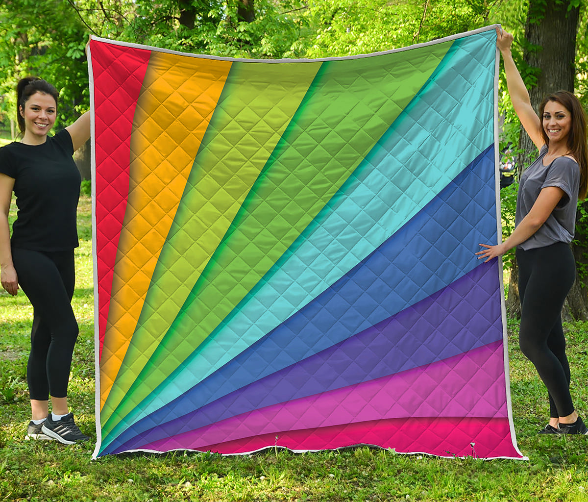 Rainbow Shades Print Quilt