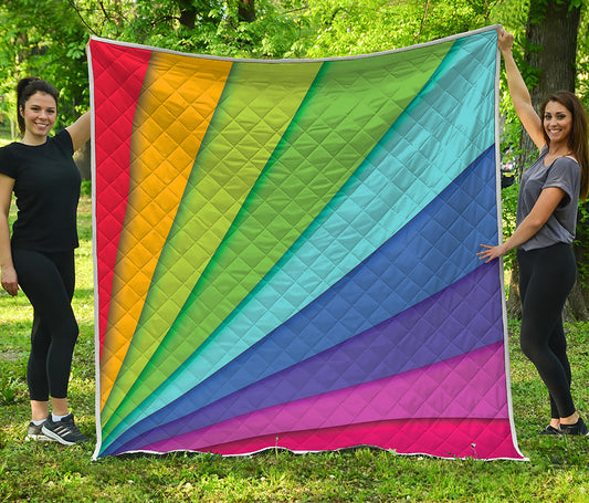 Rainbow Shades Print Quilt