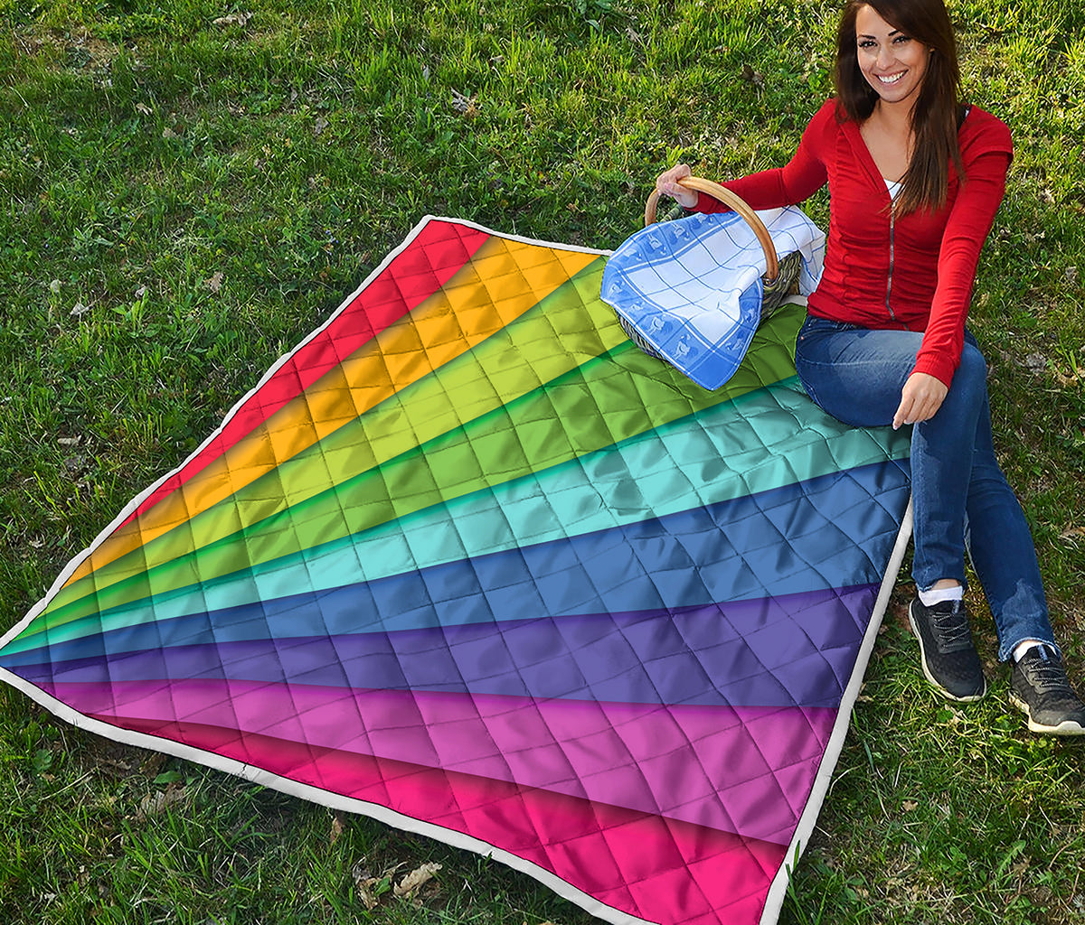 Rainbow Shades Print Quilt