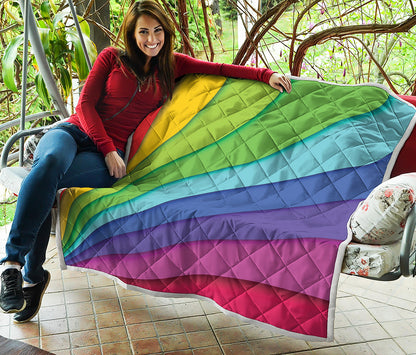 Rainbow Shades Print Quilt
