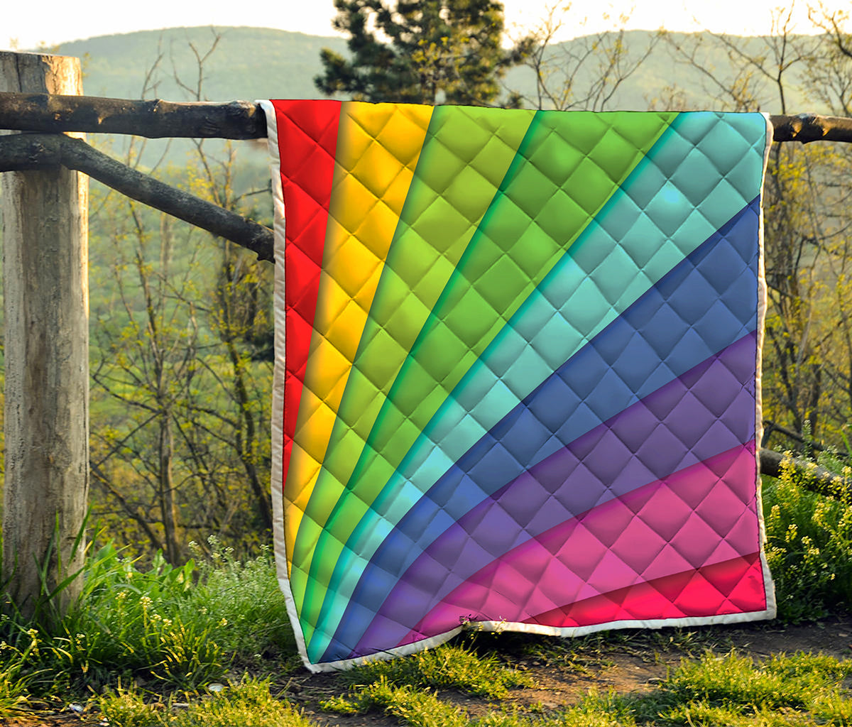 Rainbow Shades Print Quilt
