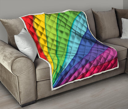 Rainbow Shades Print Quilt