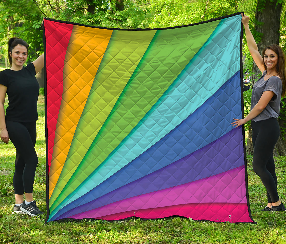 Rainbow Shades Print Quilt