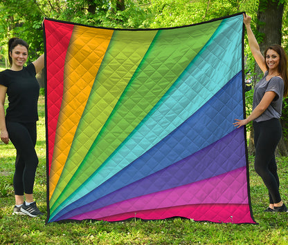 Rainbow Shades Print Quilt